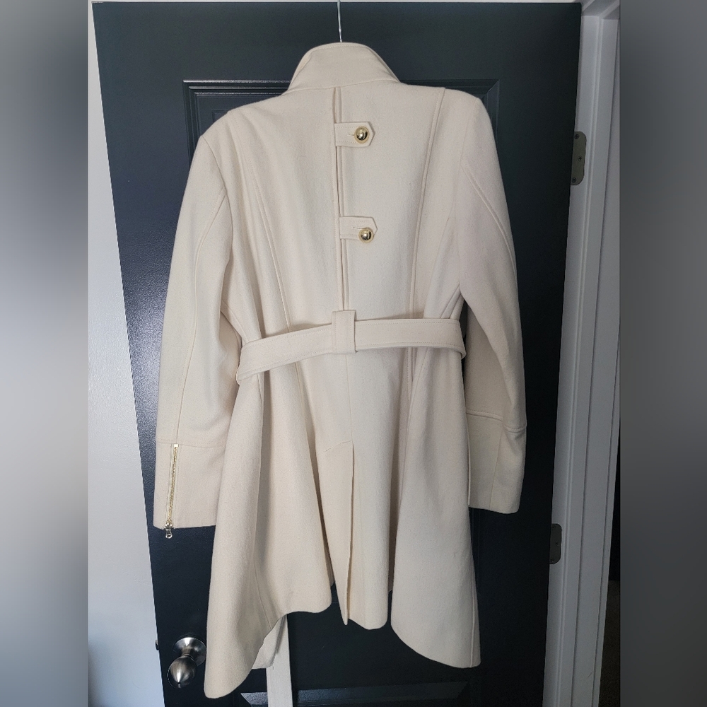 Cream Guess Dress Coat - Picture 7 of 8
